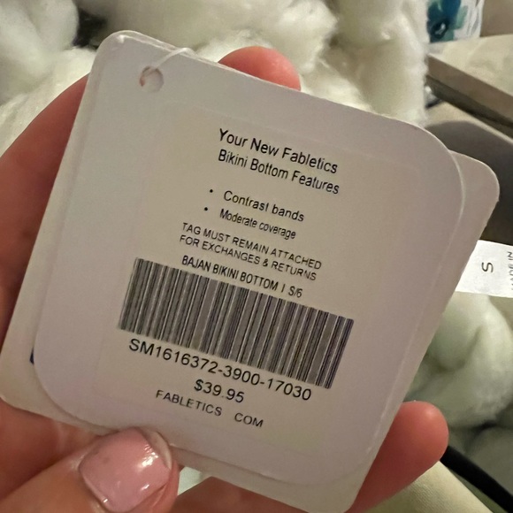 FABLETICS TURQUOISE BIKINI BLACK TRIM SZ. S - Picture 5 of 7